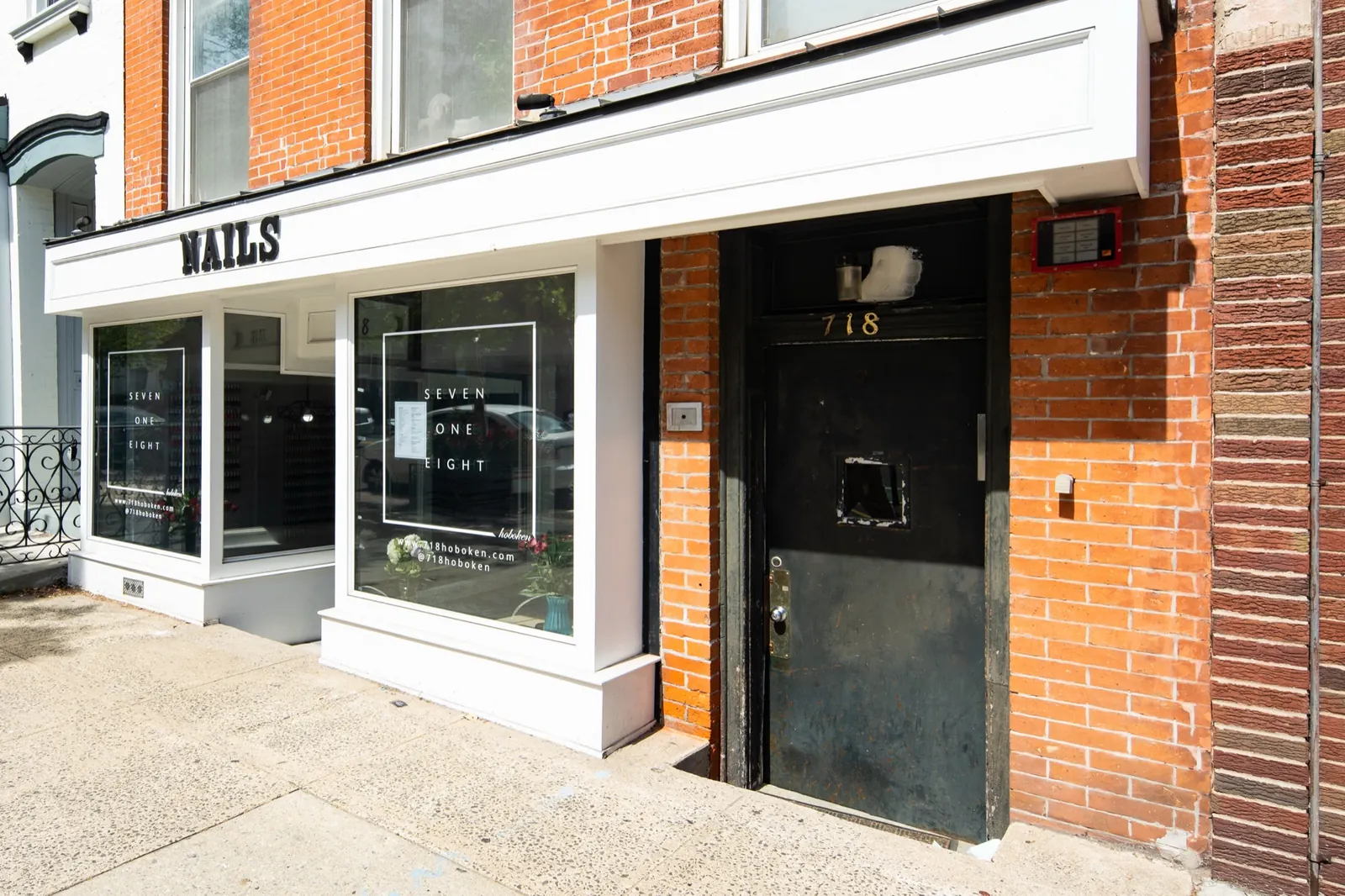 Storefront and residential entrance